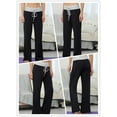 thumbnail image 4 of iniber Women's Comfy Pajama Pants Casual Lounge Pant Wide Leg Palazzo Stretch Drawstring Bottoms, 4 of 4