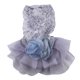 thumbnail image 2 of Vestido de verano para mascotas, vestido para perros pequeños, falda de burbuja de princesa con lentejuelas para cachorros, disfraz de boda (gris M), 2 of 8