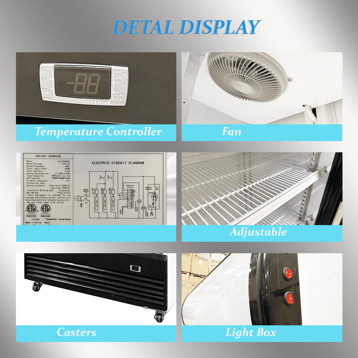Cooler Depot 47 inchs 31 cu.ft, Commercial Merchandiser Refrigerator, NSF Certified.