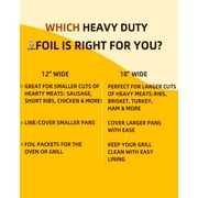 Katbite Aluminum Foil Heavy Duty Aluminum Foils Roll with Serrated Cutter,12inx150SQ.FT