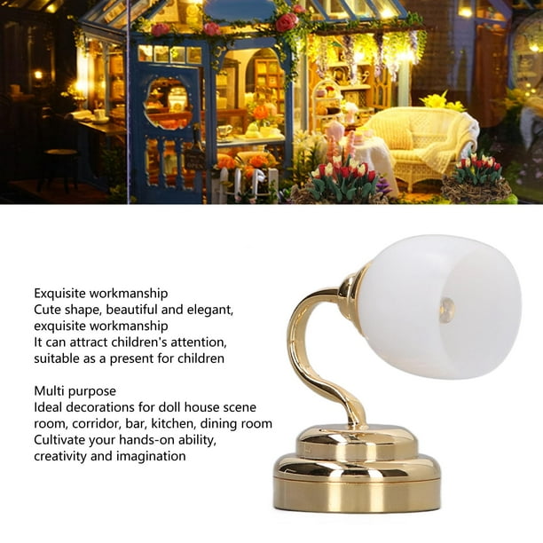 Lámpara De Araña Plateada De 6 Brazos LED, Luz Miniatura Para Casa De Muñecas, Velas Con Encendido Y Apagado A Batería 1:12, Súper Brillante - México