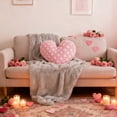 thumbnail image 3 of Valentines Heart Pillow Cover Cute Ruffled Satin Designs With Bow Romantic Sofa Decor Cushion Cover Soft Gift For Home Bedroom Valentines Day Pillowcases, 3 of 5