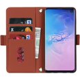 thumbnail image 5 of Crossbody Wallet for Samsung Galaxy S10 Case with Adjustable Lanyard Strap Credit Card Holder 6.1",PU Leather Handbag Purse Kickstand Make Up Mirror Cover Case for Men Women Girl,Brown, 5 of 14