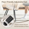 thumbnail image 4 of Sailvan Modern Dining Chairs Set of 2,Upholstered Rattan Chairs,Fabric Padded Side Chairs with  Rattan Backrest & Thick Cushions,Accent Kitchen Chair with Metal Leg,Black, 4 of 9