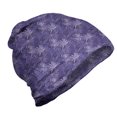 thumbnail image 1 of Botany Unisex Beanie, Bush of Purple Fern Leaves, Hiking Outdoors, Blue Violet, by Ambesonne, 1 of 1