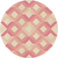 thumbnail image 1 of Ahgly Company Tapis Rond Lavable en Machine Intérieur Transitionnel Orange, 5 Pieds Rond, 1 of 7