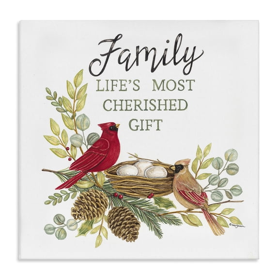 Stupell Industries Traditional Family Is Cherished Gift Canvas Art, 17 x 17, by Deb Strain