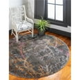 thumbnail image 1 of Unique Loom 3127544 8 x 8 ft. Sala Aurora Round Rug, Gray, 1 of 1