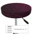 thumbnail image 4 of Pofeuu Dark Purple Glitter Print Round Bar Stool Covers - Super Soft and Washable Elastic Stool Cushion Slipcover Easy Clean Velvet-13 inch, 4 of 7