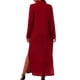 thumbnail image 5 of Mujeres Retro Long Maxi Vestido Elegante Sexy Señoras Larga Manga Collar Larga Línea Split Soli Irfora Vestido Maxi, 5 of 7