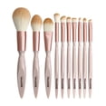 thumbnail image 2 of Makeup Brush Kit - 10 Pcs Dual-Fly Handle Cosmetic Eyebrow, Eyeshadow, Powder & Lip Brushes, Soft Nylon Bristles, Makeup Brushes Set, Brush Set Make Up, Beauty Tools Accessories, 2 of 9