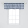 thumbnail image 2 of Ambesonne Ethnic Valance Pack of 2, Striped Hippie Tile, 54"X18", Navy Blue and Cream, 2 of 2