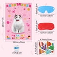 thumbnail image 2 of Juego de fiesta: Pin the Hat On The Cat Cat, fiesta de cumpleaños para niños, 2 of 8