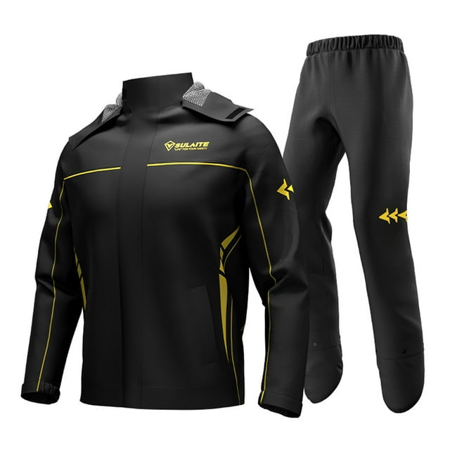 Habit de Pluie Imperméable pour Moto Hommes Femmes, Veste et Pantalon de Pluie de Cyclisme avec Sac de Rangement