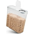 thumbnail image 3 of 6 Pack Airtight Cereal & Dry Food Storage Container - BPA Free Plastic Kitchen and Pantry Organization Canisters for, Flour, Sugar, Rice, Nuts, Snacks, Pet Food & More (135.5 Oz) Labels & Chalk Marker, 3 of 8