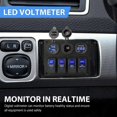 thumbnail image 2 of 12-24V 4 Gang Toggle Blue LED Rocker Switch Panel Circuit Breaker Waterproof for Car Marine Boat, 2 of 5
