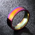 thumbnail image 3 of 6mm Gold/Silver/Rose Gold/Black Bands Party Stainless Steel Men's Ring Size 5-13, 3 of 8