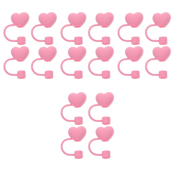 4 Pack Straw Toppers for Tumblers Party Favor Pin Chain Boutonniere Travel Pink