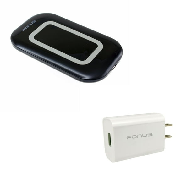 7.5W and 10W Fast Wireless Charger w USB 18W Quick Home Wall USB Adapter Y7E for iPhone 11 Pro Max - BLU G9 Pro - BOLD N1 - Google Pixel 4 XL - LG G8X ThinQ - Samsung Galaxy Note 10 Plus Fold