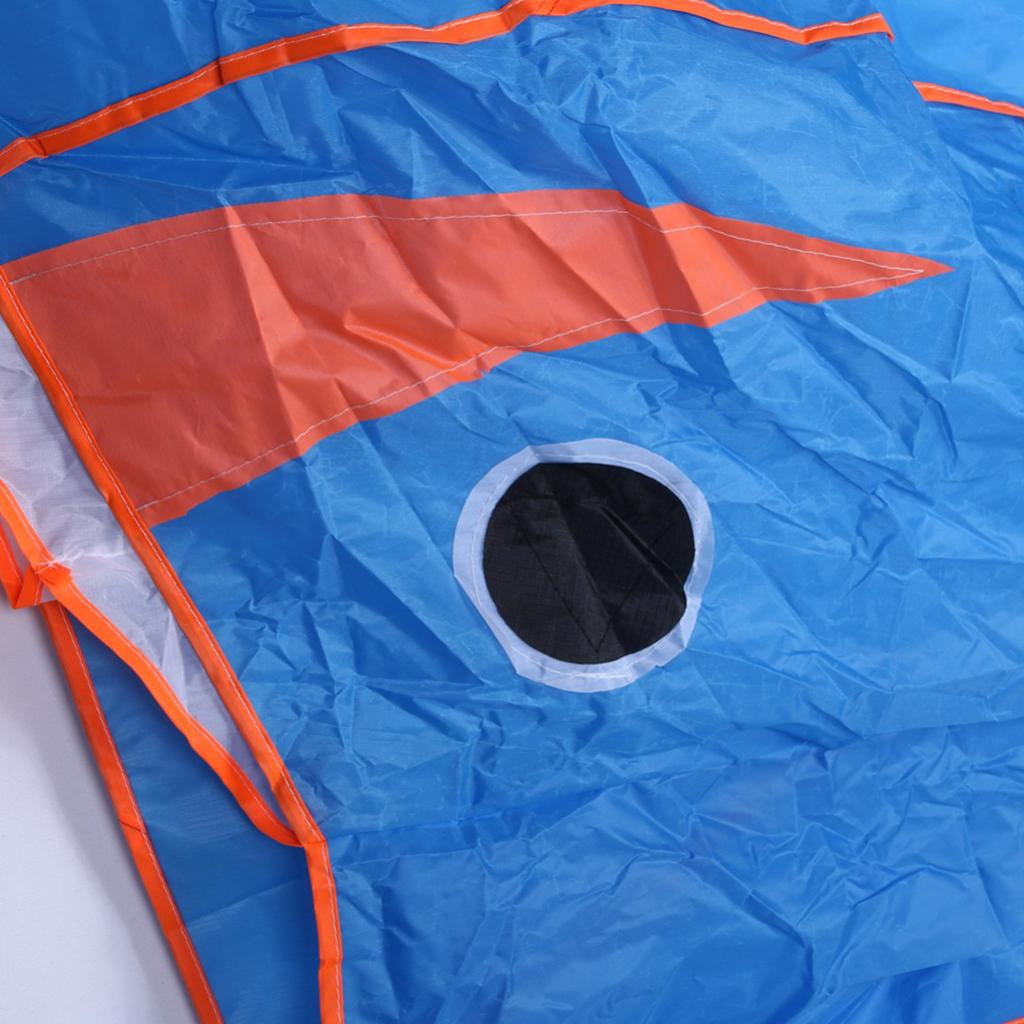 Dualoai Large Blue Dolphin Parafoil Kite 47 Inches Wide Perfect for Beach Park Outdoor