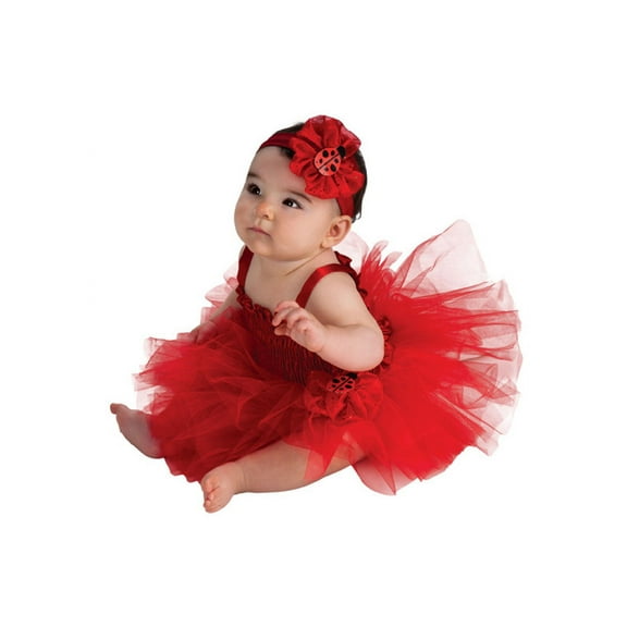Boo Infant Girls Red Ladybug Tutu Dress & Headband 6/9 Months