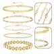 thumbnail image 3 of Juego de pulseras de cadena con cuentas de oro para mujer, pulsera de eslabones de cadena de oro fino y delicado chapado en oro real de 21 quilates, pulseras de oro ajustables apilables, joyería para, 3 of 5