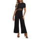 thumbnail image 2 of MONO CHIC INSPIRE para Mujeres, Manga Corta, Cuello Redondo, Malla Transparente, Casual, Pierna Ancha, Talla XL, Negro, 2 of 6
