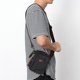 thumbnail image 4 of Bolso bandolera de lona con cremallera para hombre, bolso informal de viaje militar (negro), 4 of 7