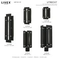 thumbnail image 4 of 21772-04-Livex Lighting-Utrecht - 14 One Light Outdoor Wall Lantern Black/Brushed Nickel Finish, 4 of 11