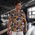thumbnail image 3 of Wukai Spooky Cats And Halloween Pumpkins Print Men's Short-Sleeved Mesh T-Shirt,Quick-Dry Short Sleeve Workout T-Shirt-XX-Large, 3 of 8