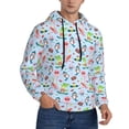 thumbnail image 2 of Kdxio Cartoon Animals Print Mens Casual Hooded Collar Drawstring Hoodies Pullover Sweatshirts Casual Long Sleeve Shirts-3X-Large, 2 of 7