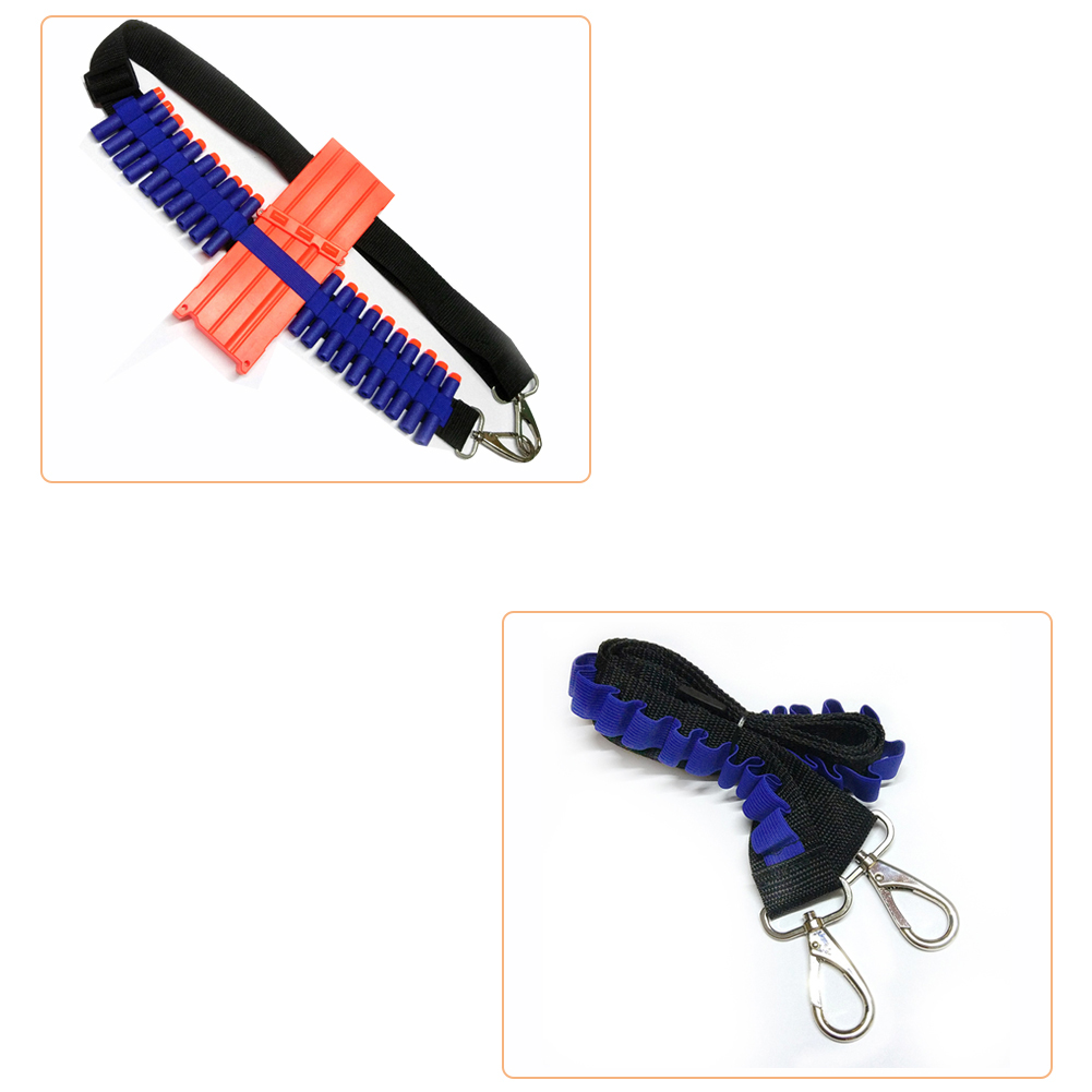 For NERF Compatible Adjustable Tactical Magazine Clip Straps Can Store