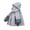 Gray, variant on Reversible Rain Jacket Boys Hooded Front Zip Color Block Windbreaker Coat Casual Lightweight Outwear With Pockets (14-15 Years, Green)