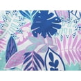 thumbnail image 3 of Topgal Girls Pajamas 2-Piece Set - Blue Purple Tropical Leaf Print Sleepwear Short Sleeve Loungewear Set Size 8, 3 of 6