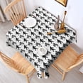 thumbnail image 2 of White Bigfoot and Tree Pattern Square Tablecloth,Waterproof Square Table Cover,Wipeable Spillproof Washable Table Cover for Home Kitchen Party Decor 52"x52"(132x132cm), 2 of 6