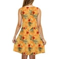 thumbnail image 6 of Axiiglly Beach Dress for Women Flowy Sleeveless Tank Dress Floral Print Summer Dresses Casual Swing Loose Sundress A line Vacation Hawaiian Mini Dress with Pockets, 6 of 6