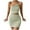 Green, variant on Fesfesfes Women Dress Solid Color Design Hip Drawstring One-shoulder Short Dress