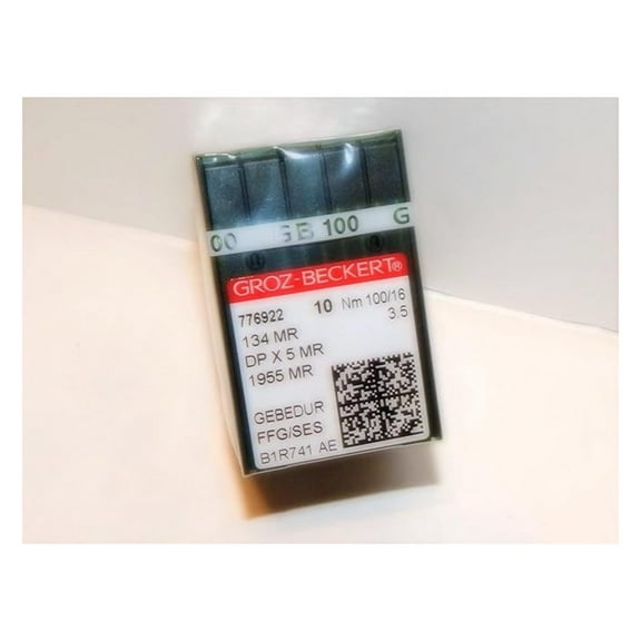 GEBEDUR 134 MR/135X5 MR Titanium Quilting Needles - 100 Pack - Sizes 3.0-6.0 - Long Arm Quilting - Compatible with Singer, 134MR, 1955MR, DPX5MR Systems