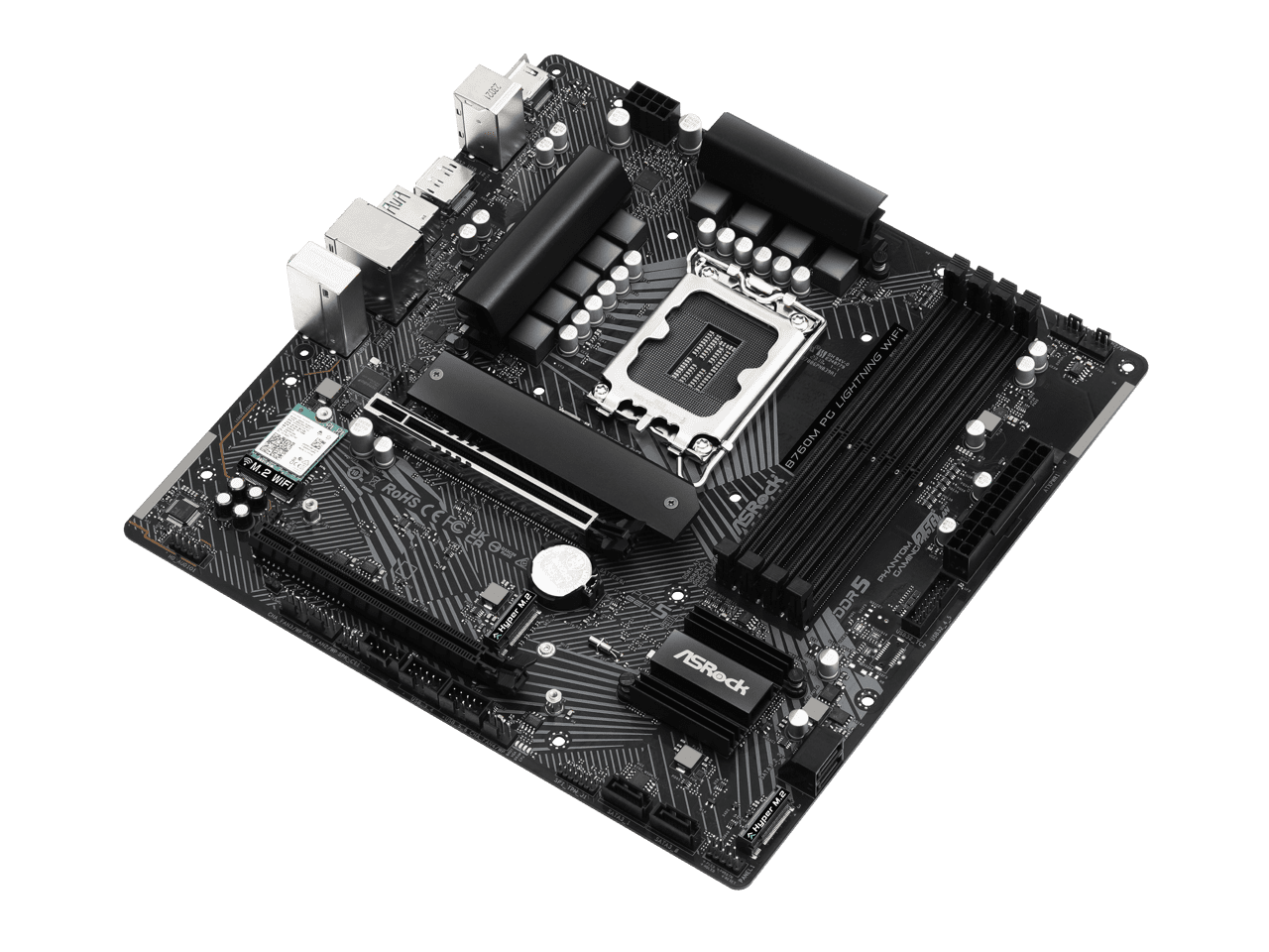 ASRock B760M PG Lightning WiFi LGA 1700 Intel B760 Micro ATX Motherboard