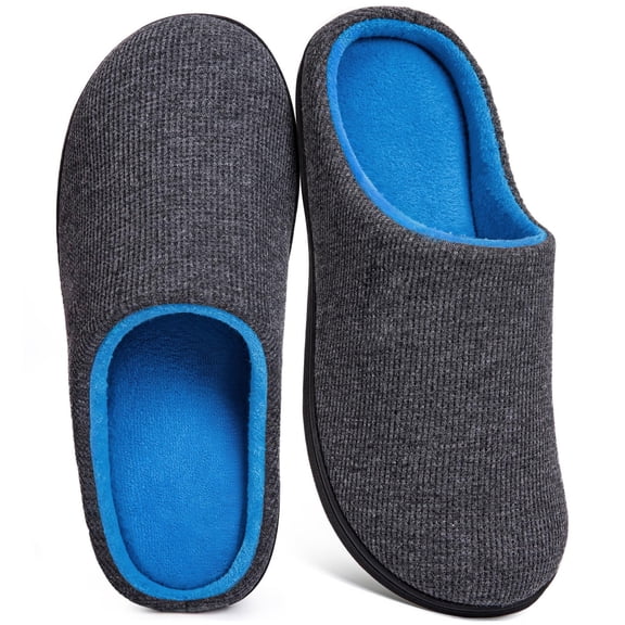 HomeTop Men's Two-Tone Memory Foam House Slippers