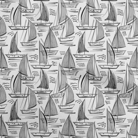 oneOone Polyester Spandex Gray Fabric Beach Boat Sewing Material Print Fabric By The Yard 56 Inch Wide