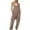 Brown, variant on Hueook Suspender Jumpsuits for Women Plus Size Solid Color Loose Leg Pant With Pocket Fashion Casual Womens Jumpsuits 50% Off Clearance