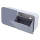 thumbnail image 5 of Caja de maquillaje con tapa montada en la pared, organizador para almohadillas de algodón lavable y extraíble para baño, color blanco y gris, 5 of 12