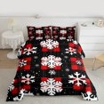 thumbnail image 2 of Feelyou Snowflake 01 for Teens, Black Red Plaid Twin Comforter Sets, Merry Christmas Reversible Bedding Set, Breathable Home Decor,2-Piece, 2 of 8