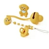 Muqee Peeko Teether and Pacifier Set with Pacifier Clip and Teething Toy - 4 Pc Set in Yellow Color