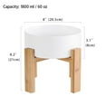 thumbnail image 2 of Elevated Dog Bowls for Large dogs - Ceramic Raised Dog Bowl with Stand - Dog Water Bowls and Food Dish - Dog Food Bowls No Tip Over - Heavy Weighted Pet Bowl - 1800 ML - 60 oz, 2 of 6