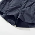 thumbnail image 6 of RYRJJ Cargo Shorts for Women with Pockets Elastic High Waist Lightweight Outdoor Shorts for Summer Casual Loose(Navy,S), 6 of 7