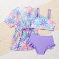thumbnail image 2 of LRen Swimsuit for Girls 8-10 Three Piece Ruffle Bikini Swimwear for Kids Funny Summer Rash Guard Tankini Swimsuit Girl Beach Swimwear Bikini Set for Kids, 2 of 4