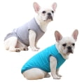 thumbnail image 1 of 2 pieces of pet clothes Solid dog vest Pet cotton clothes Dog summer breathable short sleeves, 1 of 6