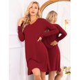 thumbnail image 2 of Ekouaer Long Sleeve Night Shirts Women Nightgowns Oversized Pajama Dress Soft Nighties Winter Sleepwear, 2 of 6
